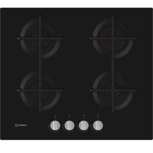 PLACA GAS INDESIT ING61TBK 4 QUEIMADORES 60CM CRISTAL ISQUEIRO