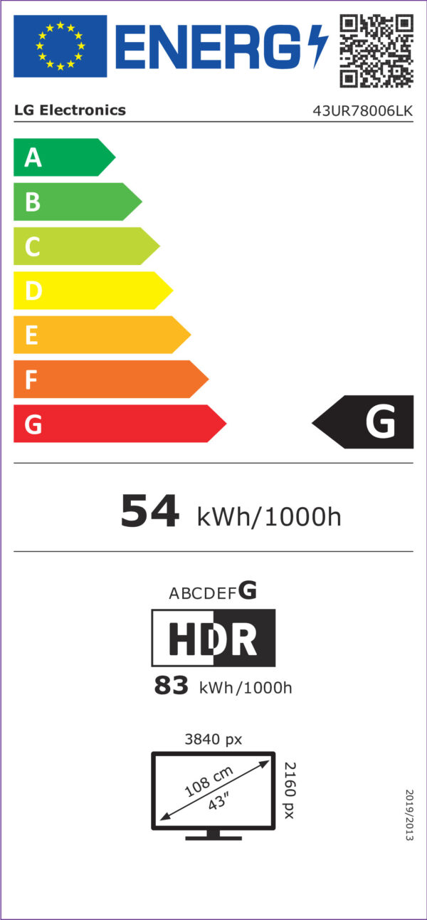 TV LG 43 43UR78006LK 4K SMARTV CLASSE G - Image 2