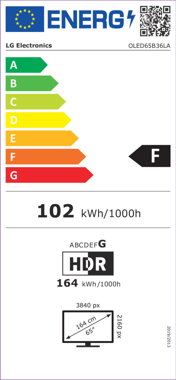 TV OLED LG OLED65B36LA 4K SMARTV CLASSE F WIFI - Image 2