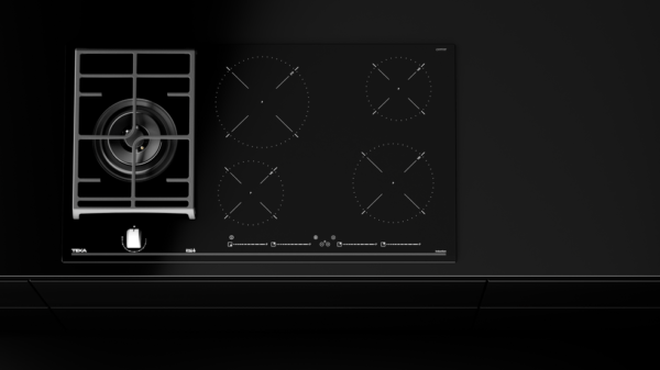 PLACA INDUCAO TEKA JZC95314ABNBK 90CM 4 ZONAS INDUÇÃO 1 GAS 7200W