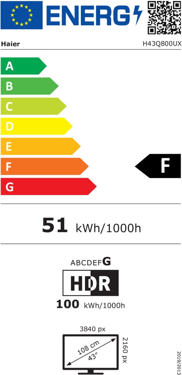 TV LED 43 HAIER H43Q800UX SMARTV 4K - Image 2