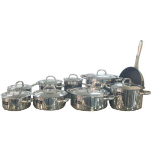 TREM PANELAS FLAMA 367FL 9 PEÇAS INOX