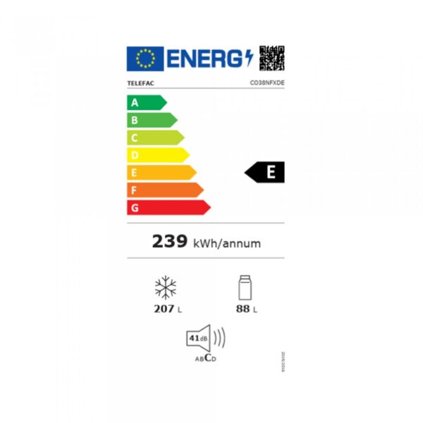 Combinado Telefac CO38NFXDE classe E no frost 295 litros - Image 3
